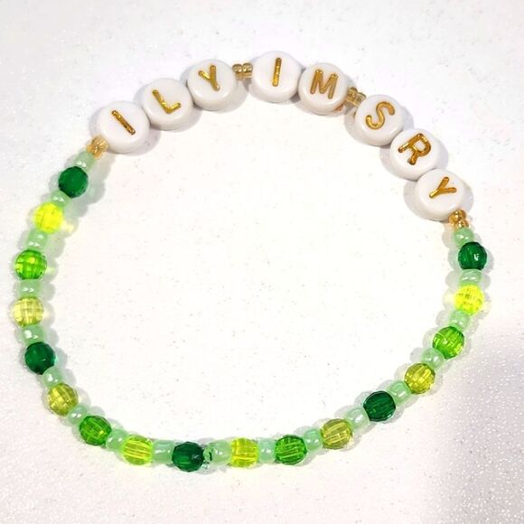 Custom Gracie Abrams Bracelet I Love You I'm Sorry - Picture 1 of 2